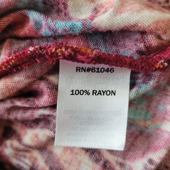 SIZE M VANITY Aztec Open Crochet Shoulder Mid Sleeve Top INVPV23 - Picture 3 of 3